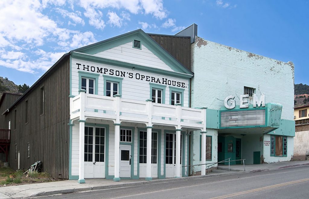 Thompsons Opera House, Thompsons Opera House Pioche,Pioche, Pioche Nevada, Nevada History, Lincoln County Nevada, Lincoln County, travel Nevada, Nevada Old West